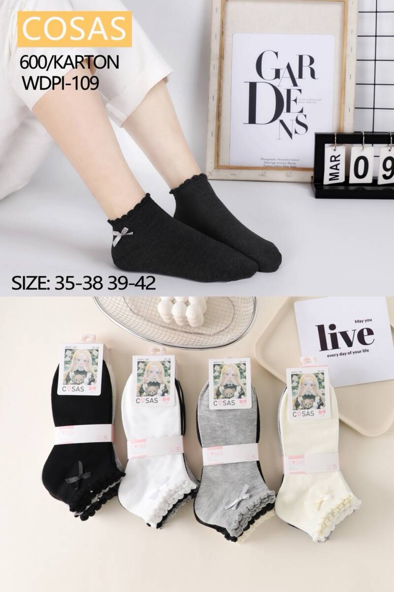 Skarpety damskie Roz 35-42, Mix kolor Paczka 40 szt 1